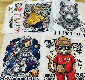 Film de transfert thermique DTF personnalisé pour astronautes, autocollants graphiques science-fiction pour T-shirts et sweats à capuche, transferts thermiques 3D pour T-shirts - Product Image 3