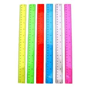 ไม้บรรทัดพลาสติกใส PVC รูปทรงเรขาคณิต ขนาด 30 ซม. ขายส่ง สำหรับเครื่องเขียนโรงเรียนและสำนักงาน - Product Image 4