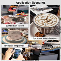 Impresora 3D Multifuncional de Alimentos con Tinta Comestible, Máquina de Café para Imprimir Latte Art, Espuma de Cerveza y Pasteles