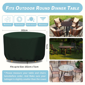 600D Heavy Duty Étanche Anti-UV <span class=keywords><strong>Extérieur</strong></span> Patio Table Couverture Meubles <span class=keywords><strong>De</strong></span> Jardin Couvre Imperméable Rond Patio Meubles Couvre - Product Image 5
