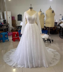 <span class=keywords><strong>Vestido</strong></span> <span class=keywords><strong>de</strong></span> <span class=keywords><strong>Novia</strong></span> LY-WD1045, <span class=keywords><strong>Vestido</strong></span> <span class=keywords><strong>de</strong></span> <span class=keywords><strong>Novia</strong></span> Sencillo con <span class=keywords><strong>Encaje</strong></span> Suave, Mangas Largas, Elegante Espalda con Cordones, Color Blanco Marfil - Product Image 2