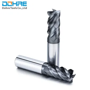 DOHRE 4 Flutes High Durability End Mill Carbide Up Down Cut Router Bit CNC End Mill For Metal