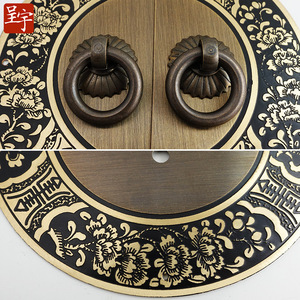 Chinese Style Round <b>Brass</b> Handles For Wardrobe <b>Antique</b> Furniture <b>Door</b> <b>Knobs</b> Die Casting Durable - Product Image 3
