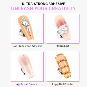 RS Nail <span class=keywords><strong>Gel</strong></span> Adhésif pour Ongles <span class=keywords><strong>en</strong></span> Tube Souple, Longue Durée, Facile à Appliquer, pour <span class=keywords><strong>D</strong></span>écoration <span class=keywords><strong>d</strong></span>'Ongles <span class=keywords><strong>en</strong></span> Strass et Diamants – Meilleure Vente - Product Image 5