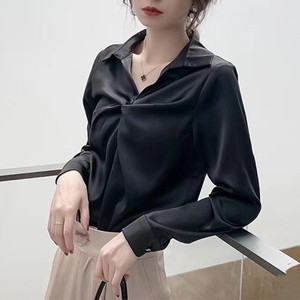 Camisa de mujer con cuello en V, top profesional de manga larga, a la moda - Product Image 6