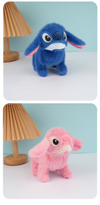 หมอนตุ๊กตาสัตว์แบบอินเตอร์แอคทีฟหมอนตุ๊กตาผ้าเย็บด้วยระบบไฟฟ้าสำหรับการ์ตูนอะนิเมะสีชมพูสีน้ำเงิน - Product Image 4