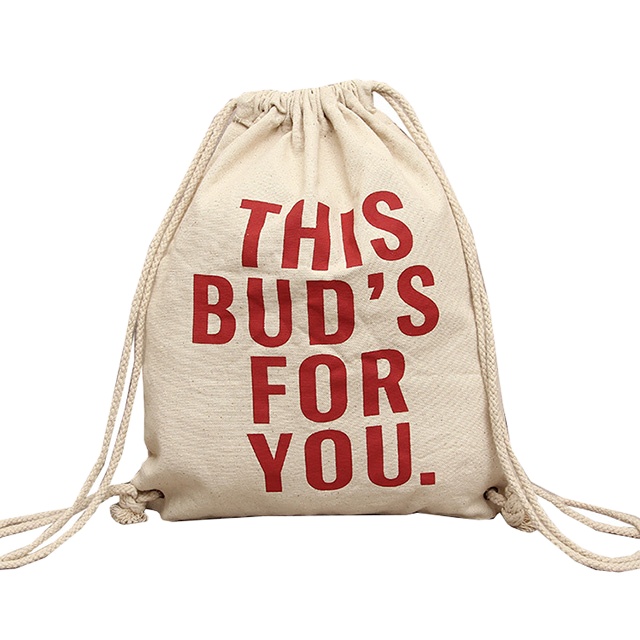 Оптовая продажа oem Рекламный экологичный дешевый детский женский рюкзак из хлопка на шнурке с индивидуальным логотипом