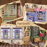 Kit de bricolage Book Nook : Maison miniature avec éclairage LED, insert pour étagère, décoration, serre-livres, loisirs créatifs, puzzle 3D en bois, jouet éducatif