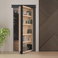 Étagère intérieure Invisible Chambre secrète Étagères à livres en bois massif Porte Bibliothèque cachée Porte Murphy Portes cachées