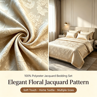 Tissu Jacquard Brocart Teint Respirant en Gros d'Usine 100% Polyester Couleur Stable Douce 120GSM Tissé Moyen pour Draps de Lit