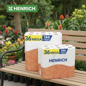 Papel Higiénico de 3 Capas, 48 Rollos, 500 Hojas por Rollo, Paquete Grande, Pulpa de Madera Virgen, Papel Higiénico para Baño, Compra al por Mayor para Distribuidores e Importadores - Product Image 1