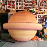 Ballon gonflable géant personnalisé avec éclairage LED, décoration extérieure, grande lune gonflable avec LED décoratives à l'hélium