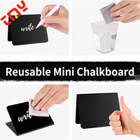 Étiquettes numérotées en plastique réutilisables en forme de L, impression numérique, mini tableau noir, noir, 4''x2.76'', pour les numéros de table de fête d'anniversaire ou de buffet