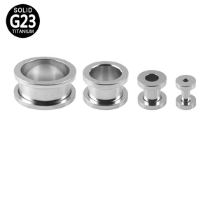 <span class=keywords><strong>Tunnel</strong></span> corporel en titane ASTM F136 de haute qualité, vente chaude, piercing pour oreille, <span class=keywords><strong>plug</strong></span> hip-hop pour femmes et hommes - Product Image 4