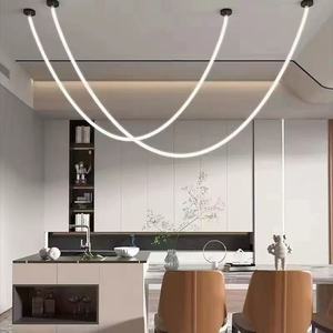 Suspension minimaliste pour maisons-témoin, salles d'exposition, zones de réception et salons – <span class=keywords><strong>Lustre</strong></span> loft pour plafonds hauts - Product Image 2