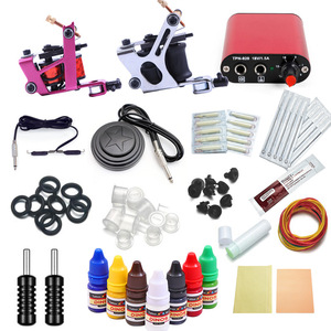 Kit de Tatuaje Doble con Pistola de Bobina de 3.5mm, Acero Inoxidable, Herramientas y Equipo Profesional para Práctica de Tatuaje para Estudiantes - Product Image 1