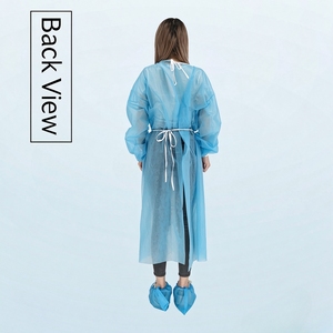 Bata de Aislamiento Desechable con Lazos Traseros, de PP SMS No Tejido, con Puños Elásticos, para Salas Limpias, Salones y Fábricas, Prenda Protectora - Product Image 5