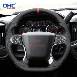 Volant en cuir pleine fleur personnalisé pour Chevrolet Tahoe <span class=keywords><strong>Silverado</strong></span> 2014 2015 2016 2017 <span class=keywords><strong>2018</strong></span> <span class=keywords><strong>Silverado</strong></span> 1500 Volant Ohc - Product Image 1