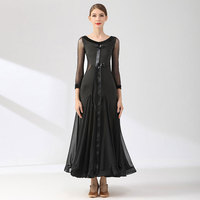 Robe de danse de compétition Ylf887 LILACDANCE pour entraînement de danse de salon, 100 % polyester, impression gaufrée, haute qualité, personnalisable, lisse