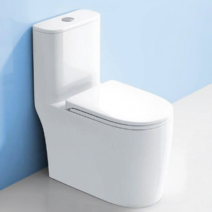 Inodoro de Cerámica de Una Pieza con Sifón en S para Baño Doméstico - Product Image 1