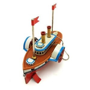 Jouet en étain vintage Robot Home Decor Modèle <span class=keywords><strong>Riverboat</strong></span> Décoration de Noël Jouets pour adultes Home Craft - Product Image 3