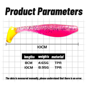 Yajie Tpr Soft Bait 4.65g 8.95g <b>Floating</b> T Tail Bionic Lure For Bass <b>Fishing</b> - Product Image 4