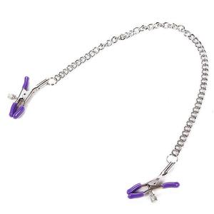 Pince à tétons en chaîne métallique multi-usages de 35 cm, dispositif d'aspiration érotique, stimulation des tétons, jouets sexuels pour esclave féminine - Product Image 2