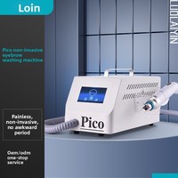 Machine de lavage des sourcils non invasive Pico, en alliage de chrome, technologie de pointe, sans ajout d'eau, haute puissance, pour l'élimination des taches de rousseur et le détatouage