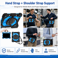 Étui robuste WESOROL avec porte-stylo et bandoulière pour iPad Mini 6 7 2021 2024, support rotatif OEM ODM