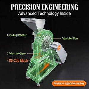 <span class=keywords><strong>Broyeur</strong></span> avancé en acier inoxydable pour le maïs et le millet, machine de pulvérisation universelle, fonctionnement à haute vitesse - Product Image 5