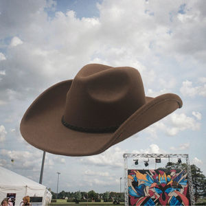 Sombreros de Vaquero Unisex al por Mayor, Sombreros de Vaquero Occidentales de Ala Ancha de Poliéster/Algodón para Hombres y Mujeres, Ideales para Fiestas y Actividades al Aire Libre - Product Image 3