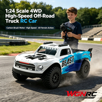 Voiture de course professionnelle WGNRC SG818PRO à l'échelle 1/24, voiture de drift haute vitesse, voiture de course RC sportive, voiture RC tout-terrain à brosses en carbone
