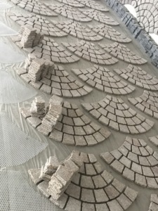 Rusty Vàng rẻ hơn đá Granite pavers Top flamed và bốn bên tự nhiên Mô hình quạt Granite lát sân vườn đường lái xe khác - Product Image 6