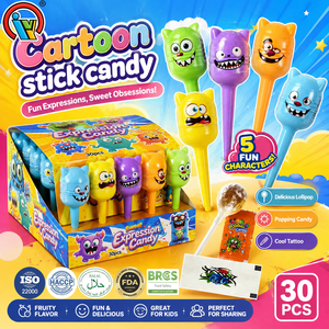 Sucette Monstre en Bouteille de Dessin Animé avec Bonbons Pétillants Dulce Supplier - Product Image 1