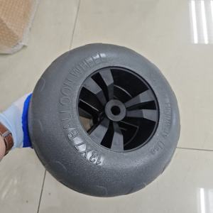13x7 sólido Pu espuma playa carro globo rueda neumáticos <span class=keywords><strong>para</strong></span> <span class=keywords><strong>Kayak</strong></span> carro rueda mano carro carretilla rueda de poliuretano - Product Image 3