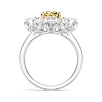 Anillos de Moda en Latón con Cristales de Circonita Cúbica en Forma de Corazón Morado, Elegantes Anillos de Boda en Color Plata para Mujer