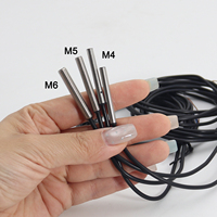 Capteur de proximité inductif miniature série M4 NPN PNP NO/NC DC 10-30V pour détection de métaux avec câble de 2 m