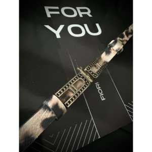 Cinturón ajustable para mujer Fiori, de poliéster, con hebilla de marco cuadrado y estampado por transferencia térmica personalizado. - Product Image 1