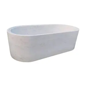 Vendita calda Freestanding Marmo Bianco Intagliato A Mano Vasca da bagno Vasca Da Bagno
