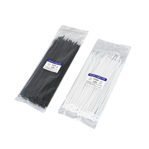 เอ็มจีดี ไนลอนเคเบิลไทร์ 4x200 มม- 100 ชิ้น สีดำและสีขาว สำหรับการจัดการสายเคเบิล - Product Image 1