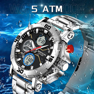 Reloj Digital SANDA 3350 para Hombre, Resistente al Agua, Luminoso, con Alarma, Cuenta Regresiva, Multifunción, Deportivo - Product Image 5