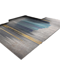 Tapis moderne en polyester tissé à poils coupés, motif géométrique, pour hôtel, chambre, salon, voyage, porte, voiture, prière