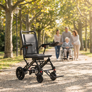 Nuova Sedia a Rotelle Elettrica Compatta Pieghevole per Anziani e Disabili, Uso Quotidiano all'Aperto, Mobilità con Doppia Batteria - Product Image 1