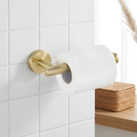 Porte-papier toilette mural rond moderne en acier inoxydable 304 brossé or KEGAO pour salle de bain