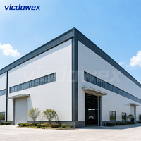 VICDOWEX Bâtiment à structure en acier à grande portée pour usine industrielle, atelier, entrepôt et hangar avec garantie de 5 ans