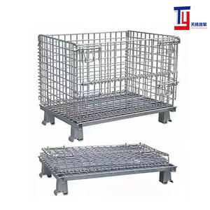 5*5 Mesh Spot in metallo pesante struttura in ferro gabbia di stoccaggio mobile con più ruota pieghevole e Anti-ruggine scatola di rotazione gabbia a farfalla - Product Image 2