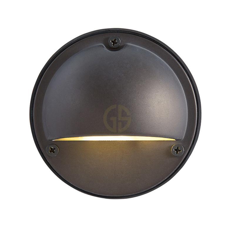 High Quality Low Voltage 12V Waterproof Brass Landscape Light Half Moon Brass Garden Light Outdoor Step Light Lawn Light