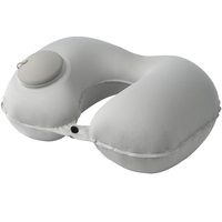 Oreiller de voyage gonflable personnalisable en forme de U – Portable pour voiture/avion, en tissu de soie de lait écologique, soutien cervical
