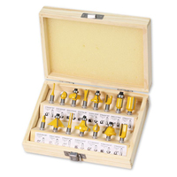 Kit de fraise à bois 15 pièces avec tige de 6mm 8mm mèches de toupie à bois menuiserie Kit d'outils de coupe d'usinage CNC