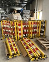 Barriera di Sicurezza Retrattile in FRP 1.2x3-4m, Recinzione Espandibile Isolata per Cantieri e Manutenzione Stradale, Leggera